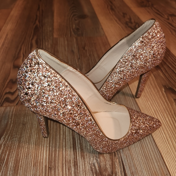 NEW Item!!!Charlotte Russe Rose Gold Sparkle Pumps  Size 9 - Picture 5 of 8